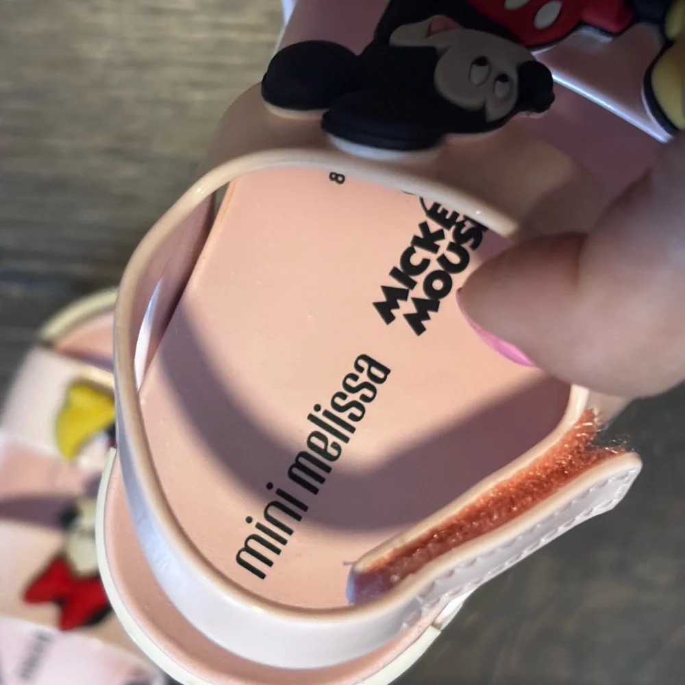 Mini Melissa Light Pink Disney Kids Sandals size 6